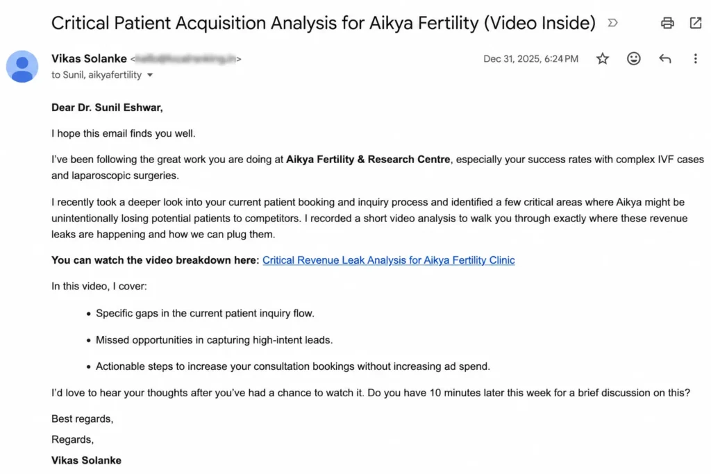 Aikya Fertility Email Outreach Dec 2025
